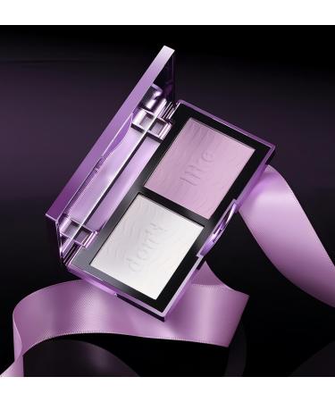 Makeup Touch Up Powder Purple + Bright White Oil Control Skin-Friendly Natural Pressed Powder Long Lasting Pressed Powder Soft Face Powder Light Blending - Buy Online on GoSupps.com