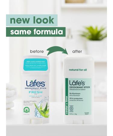 Lafe's Natural Deodorant | Aluminum-Free Paraben-Free 24-Hour Protection | Cedar & Lime | 2-Pack | Eco-Friendly Deodorant for Men & Women - Buy Online on GoSupps.com