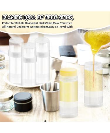 15 Pack 2 oz/60ml Plastic Deodorant Containers Empty Round Twist-Up Solid Stick Tube Container for Homemade Deodorant Shaving Soap Stick Heel Lip Balm Solid Lotion Bars-Top Filling Clear - Buy Online on GoSupps.com