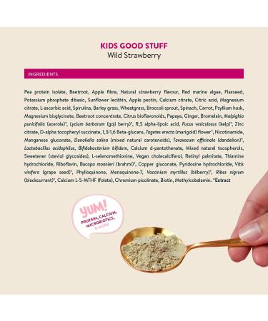 Nuezest Nuzest Kids Good Stuff Wild Strawberry Vegan Smoothie Mix Full of natural vitamins & essential nutrients 225g 15 servings - Buy Online on GoSupps.com