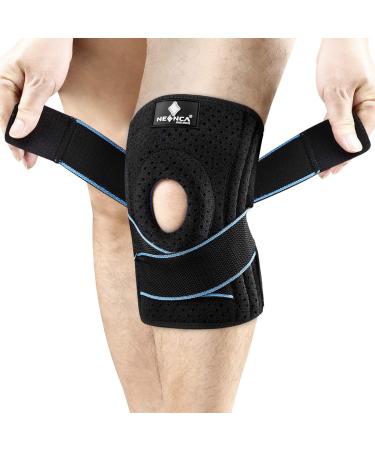 NEENCA Knee Brace with Side Stabilizers & Patella Gel Pads, Adjustable Compression Knee Support Braces for Knee Pain, Meniscus Tear,ACL,MCL,Arthritis, Joint Pain Relief,Injury Recovery-4 Sizes. AC-54 Large