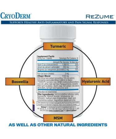 CryoDerm 3 oz Roll On and REZUME 60 ct Bundle - Fast Pain Relief Combo - Buy Online on GoSupps.com