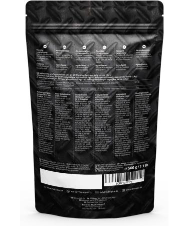 NutritionPlus Germany Alphatier Creatine Monohydrate 500 g Creatine powder high dose ultrafine vegan and neutral Creatine powder Mono Mesh 200 Top quality - Buy Online on GoSupps.com