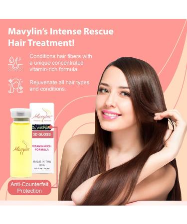 Mavylin 3D GLOSS Hair BTX Ampoules Repair Treatment - Hydrating & Nourishing Formula for Dry/Damaged Hair - Formaldehyde-Free - 3 Treatments 0.5 Fl Oz/Pack - Buy Online on GoSupps.com