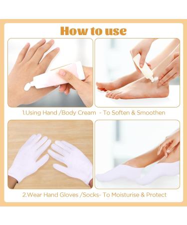 Moisturizing Gloves Socks & Moisturizing Gloves Touch Screen Moisturizing Gloves for Dry Hard Cracked Rough Chapped Skin Overnight Bedtime Eczema Sleeping Lotion Hand Feet Spa 2 Pairs(glove&sock) 4.0 - Buy Online on GoSupps.com