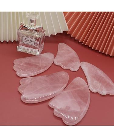Buy Dipiso Massage Tools - Rose Quartz & Jade Gua Sha Set for Face & Body - Pink | International Shipping - Buy Online on GoSupps.com