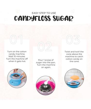 Baking Beauty and Beyond Premium Floss Sugar for Cotton Candy - Cotton Candy Flossing Sugar with Natural Ingredients Perfect for Every Occasion Bulk Floss Sugar 800g - Orange Flavour - Buy Online on GoSupps.com