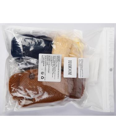 HAMOOM Toddler Knitted Gloves 2Pairs | Winter Mittens for Kids | Baby Full Finger Mittens with Adjustable String | Blue Brown | 1-3Yrs - Buy Online on GoSupps.com