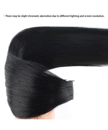 Buy Amazing Beauty Hair Tape In Extensions | Real Remi Human Hair - Deep Black 30g 20 Pieces 30cm #1 - Seamless & Reusable - Buy Online on GoSupps.com