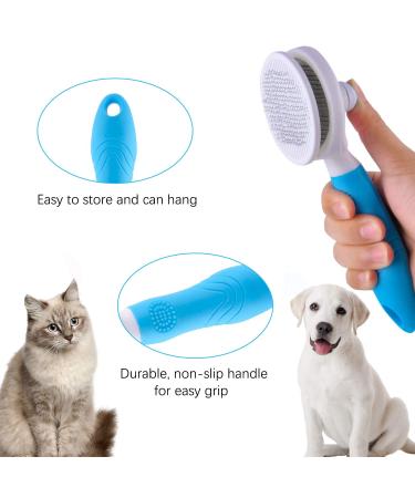 Self-Cleaning Cat & Dog Brush | Undercoat Grooming Tool for All Hair Types - Buy Online on GoSupps.com
