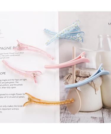 Ayesha 16 Pcs Alligator Hair Clips for Styling - Salon Quality, Plastic Duck Billed Hair Clips for Women & Girls - Floral Design - Buy Online on GoSupps.com