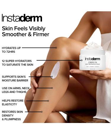 Instaderm Crepe Fix Body Restorative Cream Anti-Aging Wrinkle Cream Support Skins Natural Elastin & Collagen Production to Restore Lift Tighten Hydrate & Smooth Thinning Aged Crepey Skin. 4OZ - Buy Online on GoSupps.com