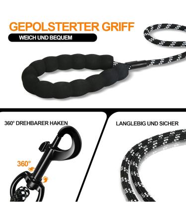 Iokheira 15m Dog Drag Line - Training Leash for All Dog Sizes with 360 Carabiner & Reflectors - Buy Online on GoSupps.com