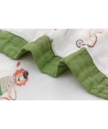 Amo Nenes Baby Swaddle Blanket | Large 110x150 cm Muslin Cloth | Soft Breathable Bamboo Cotton Wrap for Newborns | Double Layer Animals Print - Buy Online on GoSupps.com