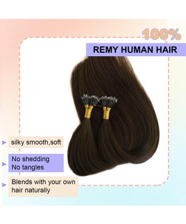 KOCONI 16 Inch Dark Brown Nano Rings Hair Extensions Real Human Hair Extensions Double Drawn Nano Ring Hair Extension Nano Tip Beads Human Hair Extensions 50g 1g/Strand #2 Darkest Brown 16 inch #2 Dark Brown - Buy Online on GoSupps.com