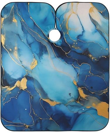 Shop Waterproof Barber Cape - Blue Marble & Cheetah Haircut Bib for Men & Women | Durable Hair Cutting Cape - Buy Online on GoSupps.com