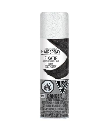 amscan Glittery Silver Hair Spray - 3oz  1 Pc Silver 3 Fl Oz (Pack of 1)