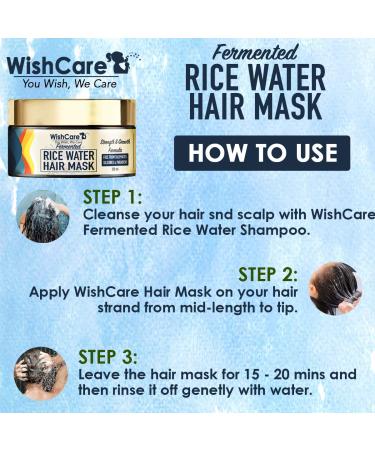 Fermented Rice Water Hair Mask | Strength & Growth Formula for Dry & Frizzy Hair - Sulphate Paraben & Mineral Oil Free - 200ml - Buy Online on GoSupps.com