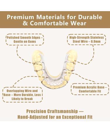 Custom Hawley Retainers for Adults 2-Pack Upper & Lower Teeth, Comfortable, Durable, and Color Options (Clear) - Buy Online on GoSupps.com