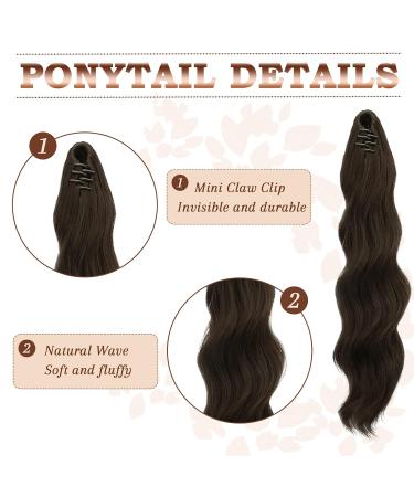 Shop 50 cm Fine Ponytail Extensions Clamp - Wavy Brown Hair Braids for Medium-Chested Horses - Clip-In Long Hair Extensions for Women - Buy Online on GoSupps.com