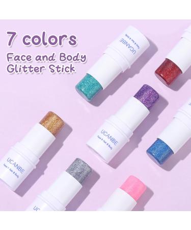 UCANBE Red Body Glitter Stick | Face Glitter Makeup for Concerts & Festivals | Chunky Rave Accessories for Body Face Hair Eyes & Lips | Sparkling Mermaid Sequins for Women - Buy Online on GoSupps.com