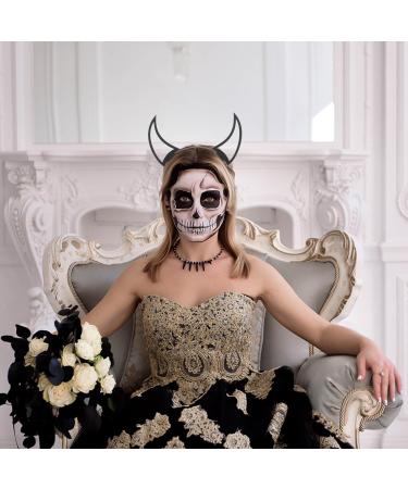 Lurrose Mesh Devil Headband Devil Headband Halloween Devil Horns Black Devil Horns Devil Costume Accessories for Halloween Party Cosplay Photo Prop - Buy Online on GoSupps.com