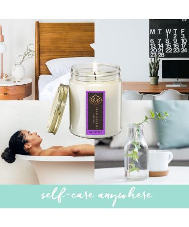 Soothing Lavender Vanilla Aromatherapy Candle | Non-Toxic Vegan Soy Wax | Handcrafted in the USA | 9 oz Therapeutic Essential Oils - Buy Online on GoSupps.com