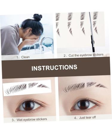 Beavorty 18 Pcs Eyebrow Stickers Waterproof Stickers Makeup Eyebrow Transfer Artificial Eyebrow Tattoos 3d - Buy Online on GoSupps.com