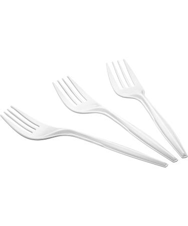 400 Count Plastic White Forks - Disposable Cutlery for Home, Office, School, Parties & More - Buy Online on GoSupps.com