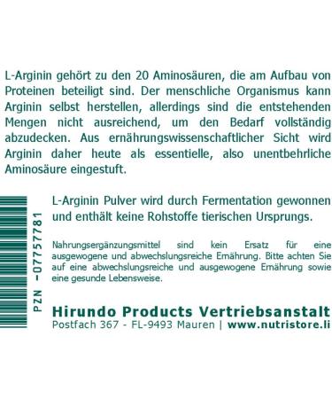 Buy Arginine HCl 100% Pure Powder 250g - Vegan | Premium Quality for Optimal Health - Buy Online on GoSupps.com