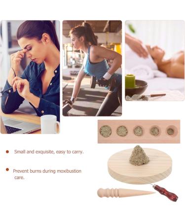 Solustre Wooden Aita Cone Maker Set - DIY Moxa Massage Tool for Home Use - Beech Wood Massage Column - Buy Online on GoSupps.com