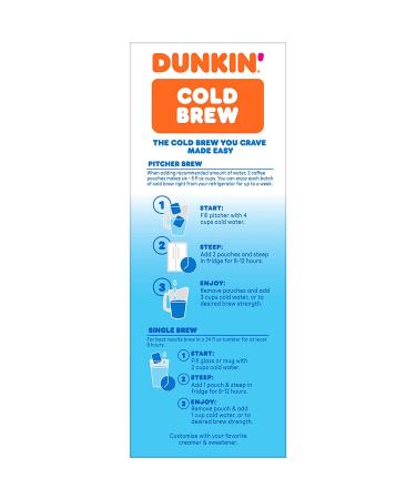 Dunkin' Cold Brew Ground Coffee Packs 8.46 oz - Pack of 6 - Buy Online on GoSupps.com