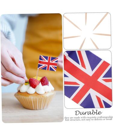 Zerodeko 200pcs Toothpick Cake Insert American Flag Toothpicks Britain Flags Cupcake Toppers American Cheese Country Toothpick Flag Food Flags Top Hat Cupcake Supply Wooden Scotland British Assorted Color 2 6.5X3.5CM - Buy Online on GoSupps.com