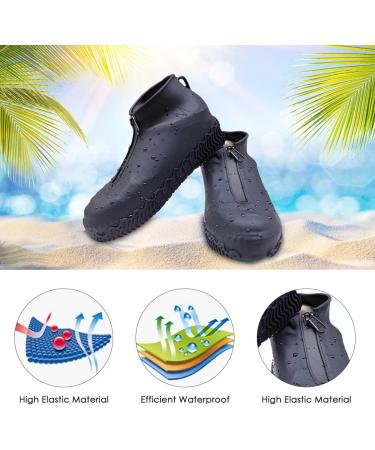 Rehomy Waterproof Shoe Covers | Non-Slip Silicone Rain Overshoes with Zipper | Outdoor Shoe Protector for Kids, Men, Women | Black L (EU 38-42) - Buy Online on GoSupps.com