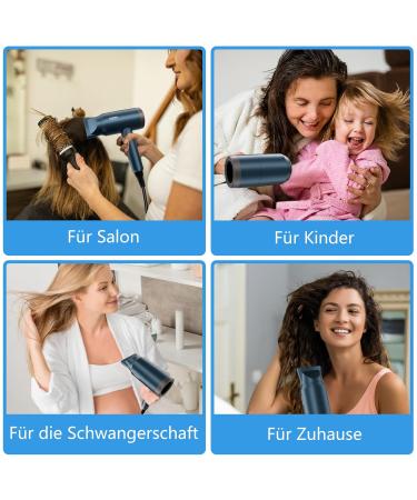 Ion Hair Dryer | Confu 1800W Portable Travel Hairdryer with Styling Nozzles Diffuser 3 Temperature Settings & Adjustable Speed - Powerful Salon Performance - Buy Online on GoSupps.com