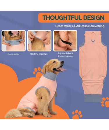 Avont Dog Body Wound Protection Suit - Postoperative Recovery Clothing for Neutered Males & Bitches - Prevents Leakage - Pink (3XS) - Buy Online on GoSupps.com