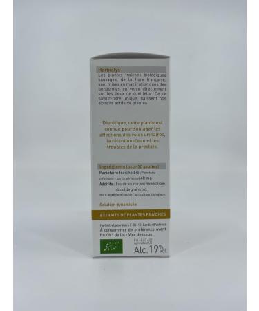 Herbiolys - Phytotherapy extract of Organic Pari taire | 50 ml bottle | Food supplement Urinary comfort & Prostate - Buy Online on GoSupps.com