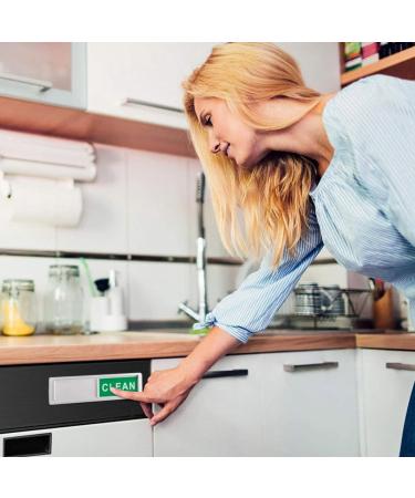 Elinrat Cleaning Dishes Dirt Sign Magnet Magnetic Dishwasher Display for Crockery and Laundry Scratch-Resistant Sign "Clean Or Dirty" for Home and Restaurant White - Buy Online on GoSupps.com