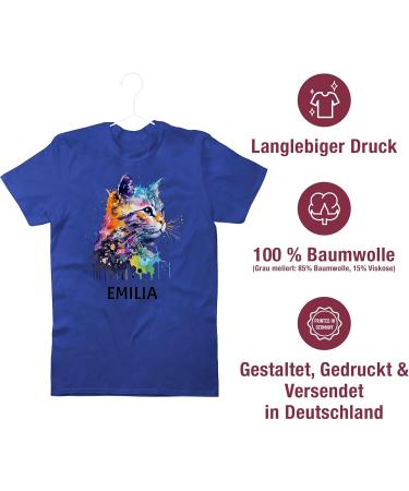 Personalized Cat Lover T-Shirt for Men - Custom Gift by Shirtracer - Royal Blue - Perfect for Cat Enthusiasts - Buy Online on GoSupps.com