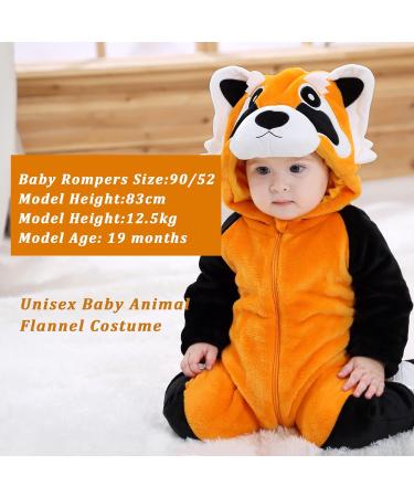 Doladola Baby Hooded Raccoon Romper | Toddler Jumpsuit (3-6 Months) | Autumn/Winter Outfits - Buy Online on GoSupps.com