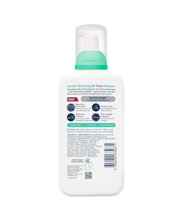 CeraVe Balancing Air Foam Face Wash Foaming Facial Cleanser For Combination Skin 8HR Oil Control + 24HR Hydration Fragrance-Free & Non-Comedogenic With Glycolysine & 3 Essential Ceramides 8oz 8 Ounce (Pack of 1) - Buy Online on GoSupps.com
