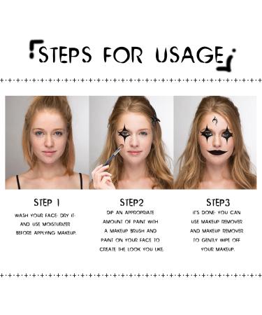 White & Black Face Paint Kit for Halloween & Cosplay | Non-Toxic SFX Makeup with Brushes | Perfect for Adults & Kids - The Ultimate Face & Body Painting Solution - Buy Online on GoSupps.com