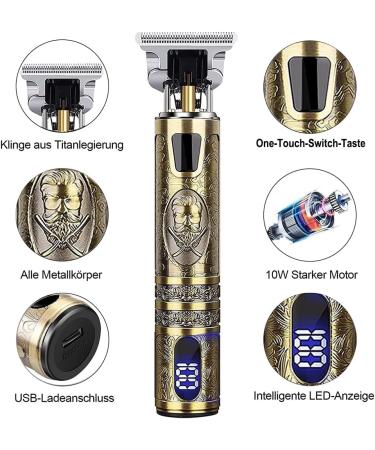 Hair Clippers for Men Professional Hair Trimmer Electric Beard Trimmer/Shaver Zero Gapped T-Blade Trimmer Hair/Beard Trimmer Set Rechargeable with Intelligent LED Display -Gifts for Men - Buy Online on GoSupps.com