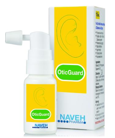 NAVEH PHARMA Otic Guard Natural Ear Spray 3 in 1 Herbal-Oil Blend for Ear Infections, Ear Pain, And Itchy Ears Ear Wax Removal Kit Ear Wax Softener for Clogged Ear Relief and Swimmers Ear (0.5 fl Oz) 0.5 Ounce (Pack of 1)