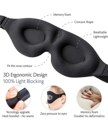 Johnson One Sleep Eye Mask with Ear Plugs - 3D Sleeping Mask for Women Men, Ideal for Lash Extensions - Buy Online on GoSupps.com