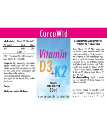 Vitamin D3 K2 Drops 50ml - MK7 All-Trans | Laboratory Tested | Ph.Eur. | Miron Glass | Shop Internationally - Buy Online on GoSupps.com