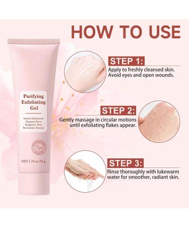 Facial peeling gel 50 g facial cleansing gel peeling pore cleansing for face and body - Buy Online on GoSupps.com
