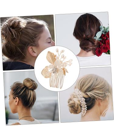 PLAFOPE Gold Leaf Side Comb Metal Hair Comb Hair Side Comb for Women Hair Comb Clip Comb Clips for Hair Leaf Hair Accessories Girl Headpiece Wedding Bride Headpiece Side Comb Headpiece - Buy Online on GoSupps.com