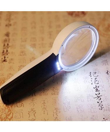 Spacmirrors Magnifying Glass LED Lamp Magnifying Glass High Definition Inspection Maintenance Maps Crafts Identification 15X HD Handheld Magnifying Glass Magnifier - Buy Online on GoSupps.com