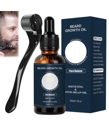 Ninnyi Beard Grooming Care Kit for Men Beard Oil Roller for Growth